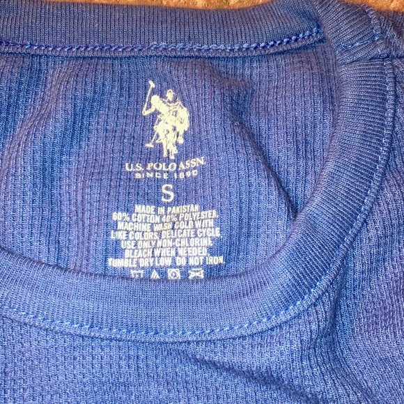 Men’s Blue Us polo assn. long sleeve tee - Picture 3 of 3